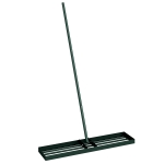 Outsunny Lawn Levelling Rake, 113 x 26 cm Lawn Leveller Lute with 169 cm Handle for Grass Soil Sand Yard Golf Course