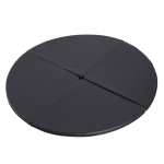 HOMCOM Tapis de pole dance pliable pole dance mat  Ø 150 cm épaisseur 5 cm revêtement plastique noir