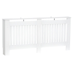 HOMCOM Cubreradiador de MDF Cubierta para Radiador para Salón Dormitorio Pasillo 172x19x81 cm Blanco