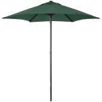 Outsunny Parasol de Terraza con Mástil de Aluminio Techo de Ventilación y Poste Desmontable Impermeable para Patio Verde