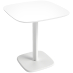 HOMCOM Table à manger pour 4 personne table de cuisine carrée style moderne avec plateau aspect bois, 70 x 70 cm, blanc