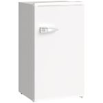 HOMCOM Under Counter Fridge, 85L Small Retro Refrigerator with Chiller Box, Adjustable Thermostat, Glass Shelves, White