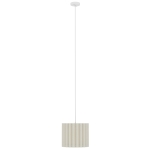 HOMCOM Linen Pendant Light, Bedside Ceiling Lamps with E27 Bulb, Modern Hanging Lights for Living Room, Bedroom, Kitchen, Hallway, White