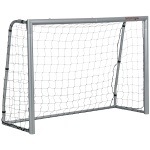 SPORTNOW Porta da Calcio Grigia 180x120x60 cm con Viti e Picchetti inclusi, in PE e Metallo