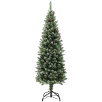 HOMCOM Árbol de Navidad Artificial 150 cm con 395 Ramas 30 Piñas y Soporte de Metal Árbol Navideño para Salón Interior Verde