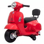 AIYAPLAY Moto Elettrica per Bambini 1.5-3 Anni MINI VESPA GTS 6V, Rossa