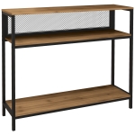 HOMCOM Sideboard Konsolentisch Flurregal, Industriedesign, 100 cm x 29,5 cm x 90 cm, Braun + Schwarz