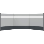 Outsunny Paravent brise-vent de camping portable pliable avec sac de transport et poteaux en acier dim. 440 cm x 140 cm gris clair