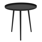 Outsunny Outdoor Beistelltisch, Gartentisch, runder Terrassentisch, Stahl, Ф40 x 50Hcm, Schwarz
