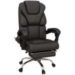 Vinsetto Bürostuhl mit Massagefunktion, ergonomisch, liegefähig, 63x57x118, Braun