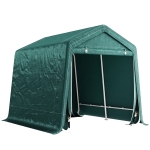 Outsunny 8 x 6.5 ft Outdoor Garden Storage Shed, Waterproof Bike Tent with Double Roll-up Zipper Door for Garden Tools, Green