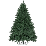 HOMCOM Sapin de Noël artificiel 210 arbre de Noël avec support en métal pliable, 1674 branches, décoration de Noël réaliste