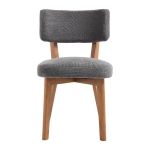 Stylish Mid-Century Dining Chairs with Ergonomic Backrest, Comfortable Upholstered Side Chairs for Dining Room, 47L x 54.5W x 77H cm, Beige