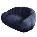 Plush 2-Seater Bean Bag Sofa with High Density Sponge, Cosy Lazy Couch for Gaming Room and Pet-Playing Room, 140L x 98W x 61H cm, Blue
