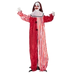 Outsunny 165 cm Halloween Dekoration Halloween Clown mit LED-Lichter, Soundfunktion Körper-Effekt