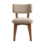 Stylish Mid-Century Dining Chairs with High-Density Foam, Comfortable Upholstered Side Chairs for Dining Room, 47L x 54.5W x 77H cm, Khaki