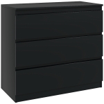 HOMCOM Commode 3 tiroirs, Meuble de rangement épuré pour chambre, intérieur, 80l x 39P x 73H cm