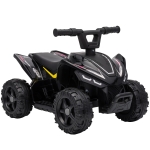 AIYAPLAY Kinder Quad Elektro 6V Kinderquad mit Lithium-Akku Vorwärtsfunktion Lenkerknopf-Steuerung 1,5-2 Jahre Schwarz