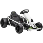 HOMCOM Go-Kart Eléctrico 24 V para Niños hasta 13 km/h con Función de Derrape y 2 Motores 8-12 Años Blanco