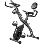 SPORTNOW Cyclette Magnetica con Resistenza a 8 Livelli, Display LCD e App Bluetooth, in Acciaio Q195 Nero