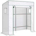 Outsunny PE Cover Walk-in Outdoor Greenhouse, White