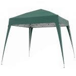 Outsunny Tonnelle barnum de jardin pop-up pliant 2,4 x 2,4 m acier polyester anti UV avec sac de transport vert foncé
