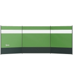 Outsunny Camping Windbreaker with Clear Windows, Carry Bag and Steel Poles, for Beach Caravan Campervan, 440 x 140cm, Army Green