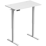 HOMCOM Scrivania Regolabile in Altezza Elettrica con Funzione Memoria, 100x60x72-118 cm, Bianco