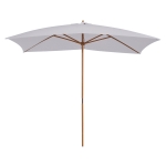 Outsunny Parasol droit rectangulaire Parasol de jardin grande taille grande taille dim. 3L x 2l x 2,5H m blanc
