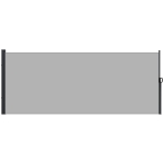 Outsunny Store latéral Brise-Vue paravent rétractable dim. 4L x 1,80H m alu. Polyester Anti-UV Haute densité 180 g/m² Gris