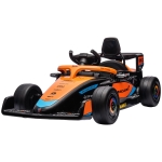 AIYAPLAY elektrische kinderauto, 12V, afstandsbediening, MP3, USB, dubbele motor, muziek, vering, 3-5 km/u, 3-5 jaar, Oranje