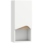 HOMCOM Badkamerkast Wandkast met Soft-Close-deur en open vak 30 x 17 x 67 cm Wit