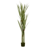 HOMCOM Kunst-Yucca groot 190 cm kunstplant, kunststof kunstplant in pot, 17 x 17 x 190 cm Smaragdgroen