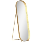 HOMCOM Volledige Lichaamsspiegel met Metalen Frame, 160 x 50 cm, Gouden Frame, voor Woonkamer, Slaapkamer