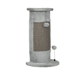 PawHut Krabpaal met speelgoed, inclusief 2 ballen. Zacht pluche, 34 cm x 25,5 cm x 58 cm, Grijs