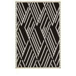 Outsunny Plastic Straw Reversible RV Outdoor Rug with LED String Light, 182 x 274cm, Black and Coffee
