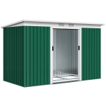 Outsunny Metalen gereedschapsschuur met fundering tuinhuisje gereedschapsschuur metalen tuinhuisje