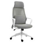 Vinsetto bureaustoel, in hoogte verstelbare draaistoel, massagestoel, ergonomische directiestoel met massagefunctie, gamingstoel, nylon, grijs, 62 x 60 x 114-122 cm