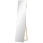 HOMCOM Oglindă de Podea și de Perete cu Cadru din Lemn și Suport Pliabil, 37 x 43 x 156 cm, Culoare Lemn