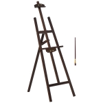 HOMCOM Chevalet d'artiste sur pieds dim. 51,5L x 71,5l x 134,5H cm inclinaison réglable 90° max. bois de pin