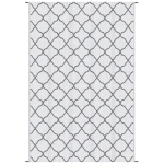 Outsunny Outdoor Tapijt Robuust Weerbestendig Tapijt met Netpatroon 182 x 274 cm Grijs