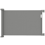 PawHut Barrera de Seguridad para Perros Retráctil con Interruptor de Cierre para Puertas Escaleras Pasillos 142x10x87 cm Gris