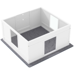 PawHut Whelping Box for Dogs with Whelping Pad, Adjustable Entrance, Non-slip Foot Pads, for Medium Dogs, 100 x 96cm