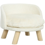 PawHut Huisdierenbed voor Honden en Katten, Zacht & Wasbaar Kussen, Beschermrand, 40,5 x 40,5 x 33 cm