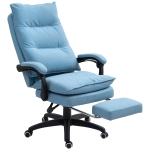 Vinsetto Massage Bureaustoel, Ergonomische Bureaustoel met Massagefunctie, Hoogteverstelbaar, Draaibaar, Nylon, Blauw