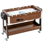 SPORTNOW 3-in-1 Multi Speltafel Draaibaar | Multifunctionele Speeltafel met Biljart, Tafelvoetbal, Airhockey & Opbergvak