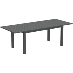 Outsunny Uitschuifbare Tuintafel Aluminium 160/220x90 cm Weerbestendig, Antislip Buffettafel Grijs