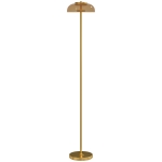HOMCOM LED vloerlamp woonkamer, vloerlamp met 3000 K warm licht, voetschakelaar, 25 x 25 x 134 cm, Messing