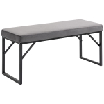 HOMCOM Bank met bekleding, schoenenbank, gangbank, incl. bekleding, donkergrijs+zwart