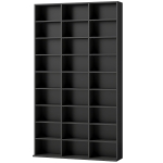 HOMCOM 835 CD/500 DVD Storage Unit, Blu-ray Media Storage Shelf with 27 Compartments and 21 Adjustable Shelves, Black